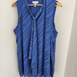 Beautiful Flowy Blue Sleeveless Top